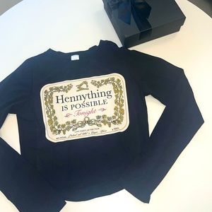 Hennything Is Possible Long Sleeve Crop Top